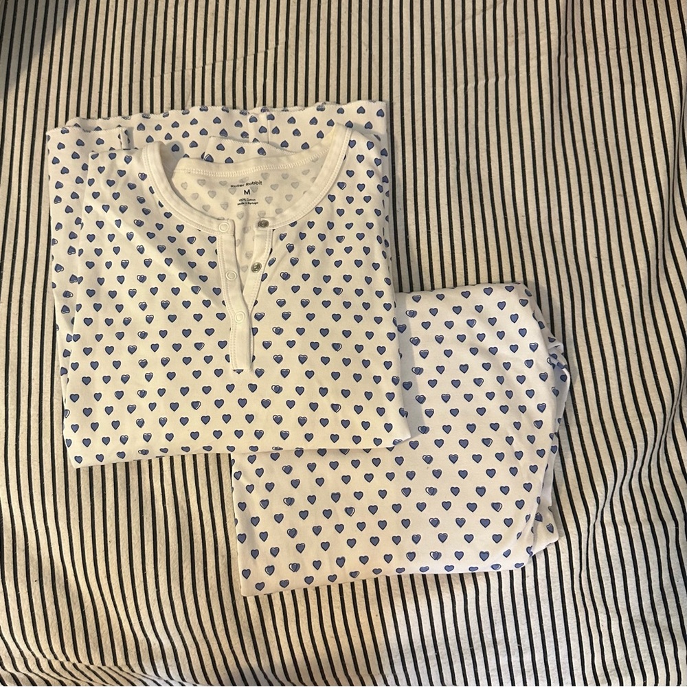 roller rabbit pjs blue hearts